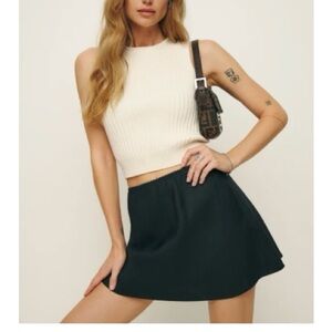 Reformation Brandy Linen Skirt Size Small in Black